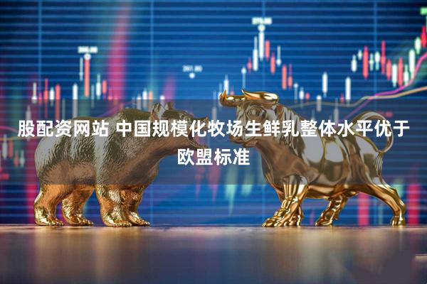 股配资网站 中国规模化牧场生鲜乳整体水平优于欧盟标准